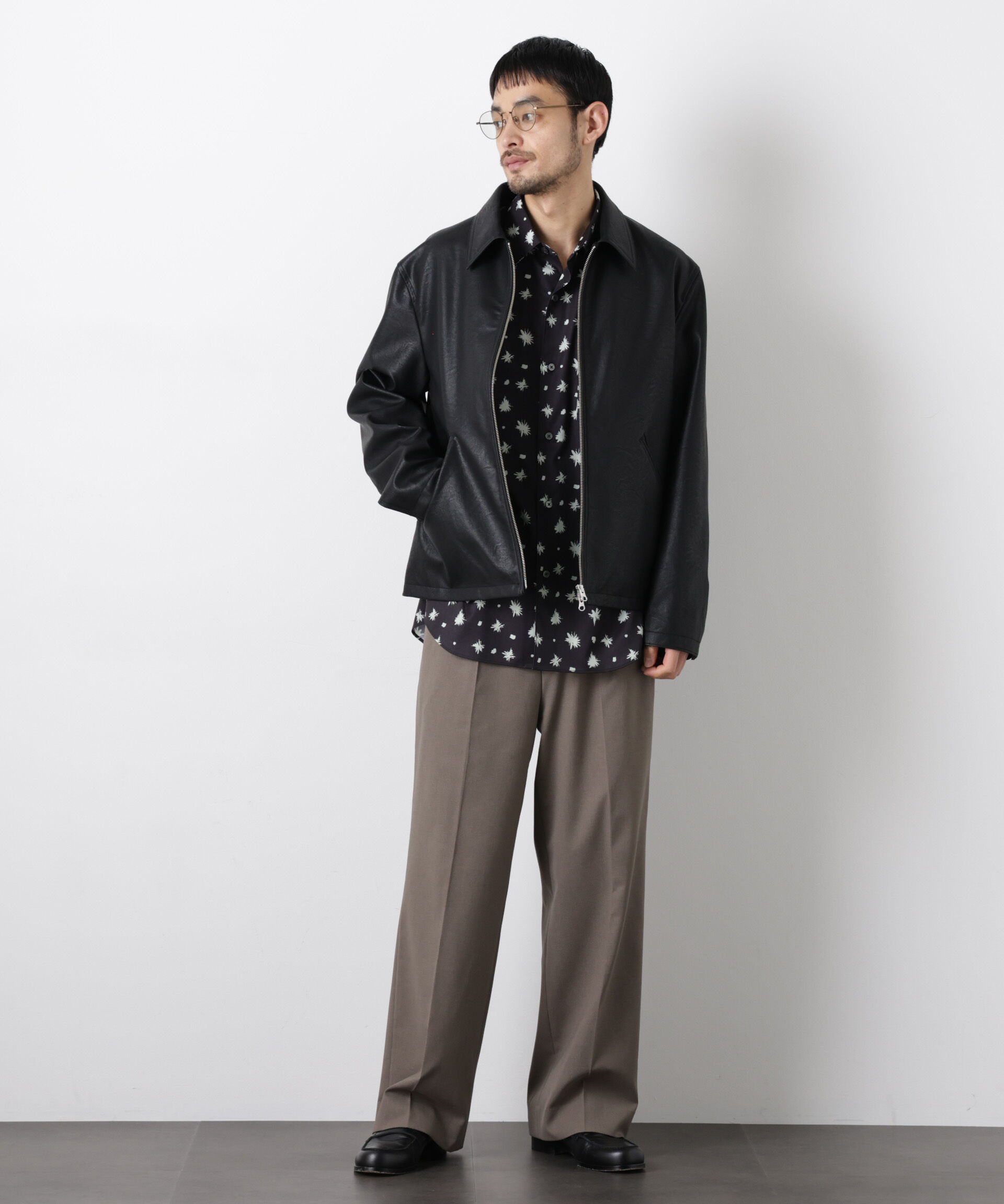 nano･universe「Reflax(R)オックスストレートパンツ（セットアップ可)」|チノ|