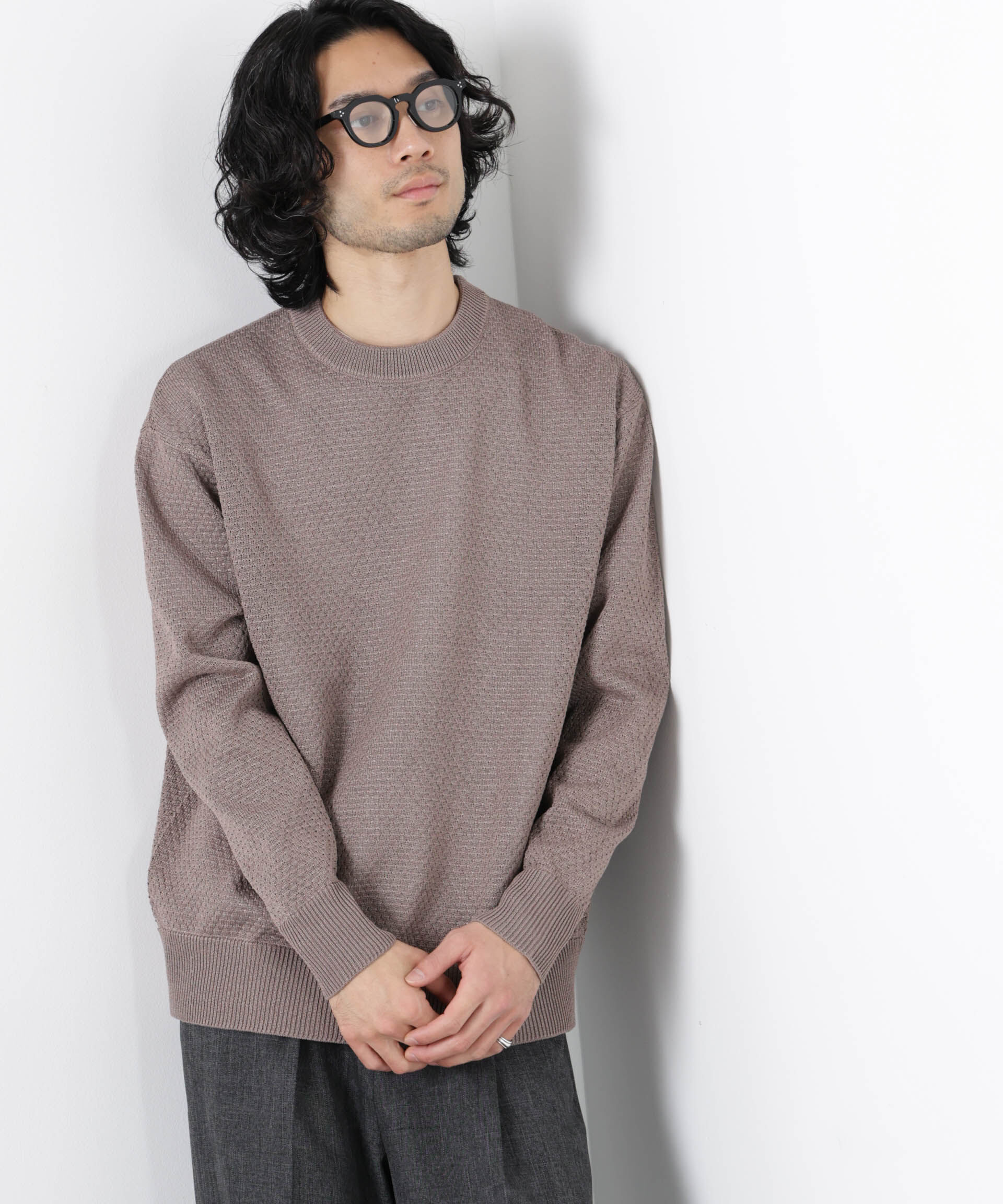 nano･universe「ギマクルーネックプルオーバー」|ニット・セーター|