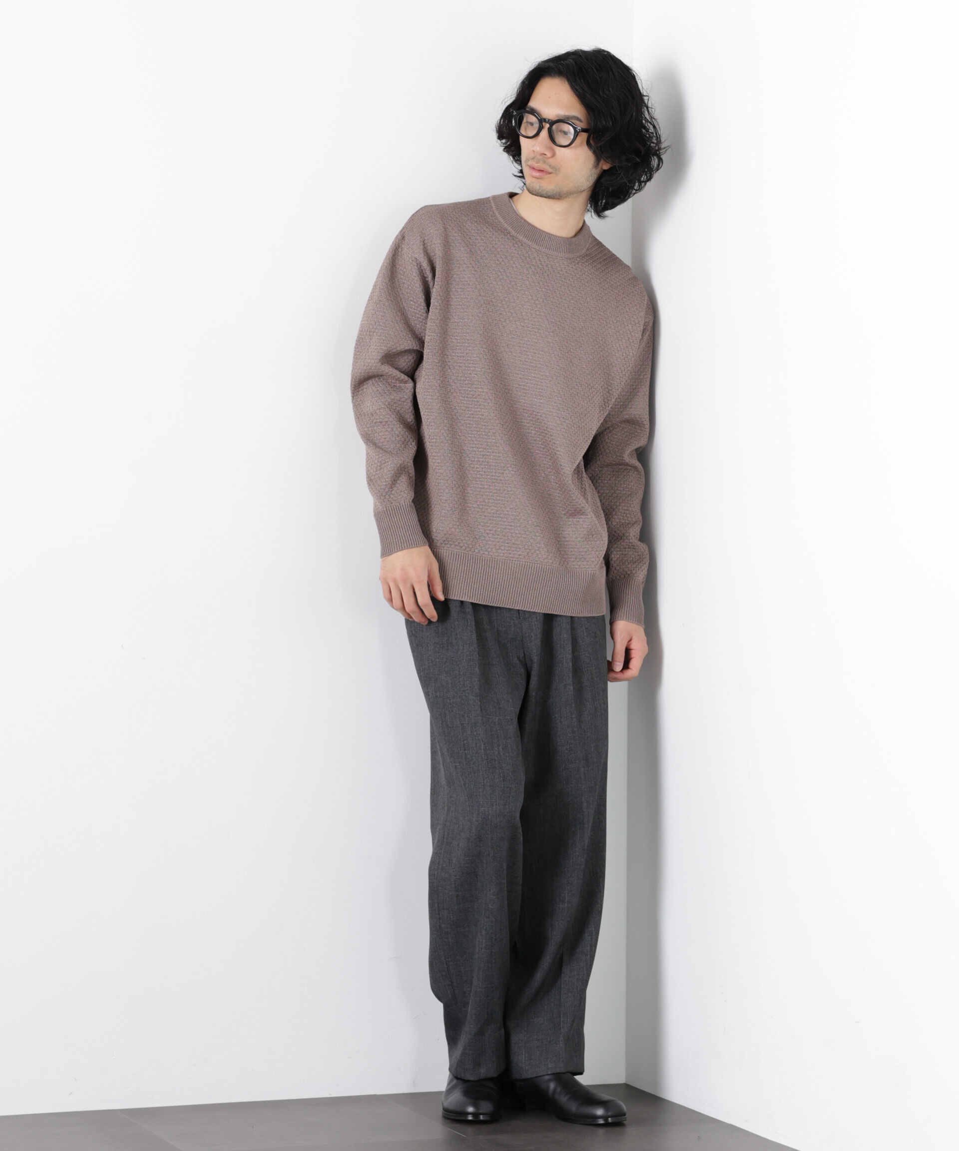 nano･universe「ギマクルーネックプルオーバー」|ニット・セーター|