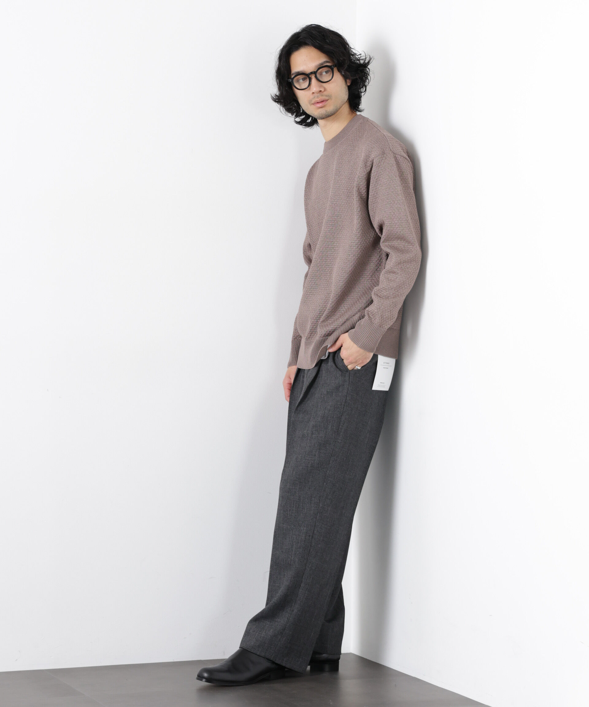 nano･universe「ギマクルーネックプルオーバー」|ニット・セーター|