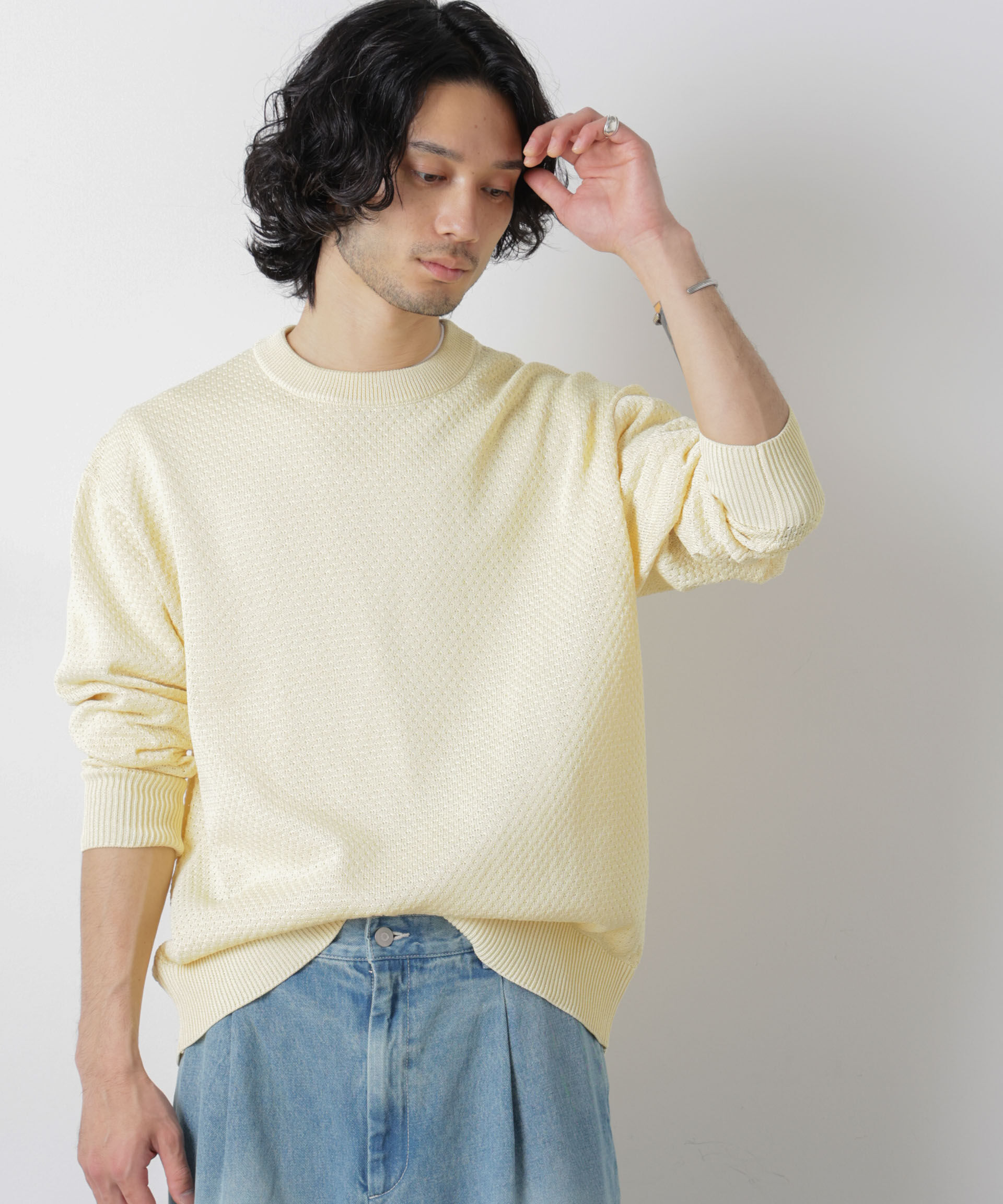 nano･universe「ギマクルーネックプルオーバー」|ニット・セーター|