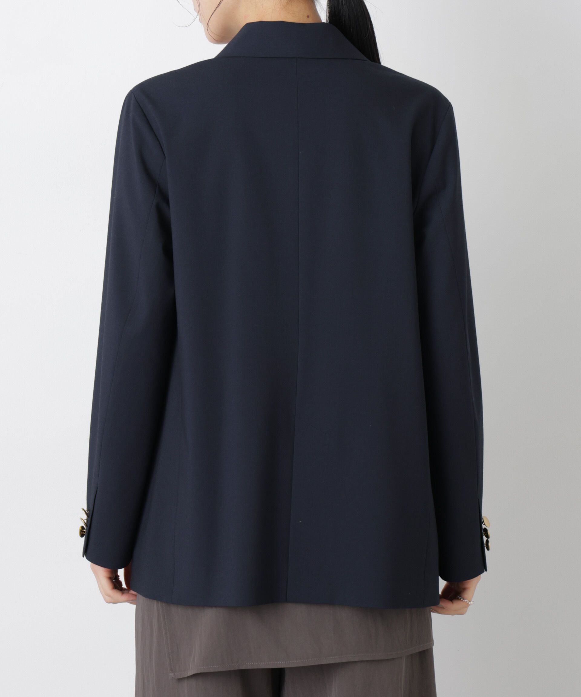 nano･universe「トロストレッチダブルジャケット(セットアップ可)」|テーラードジャケット|