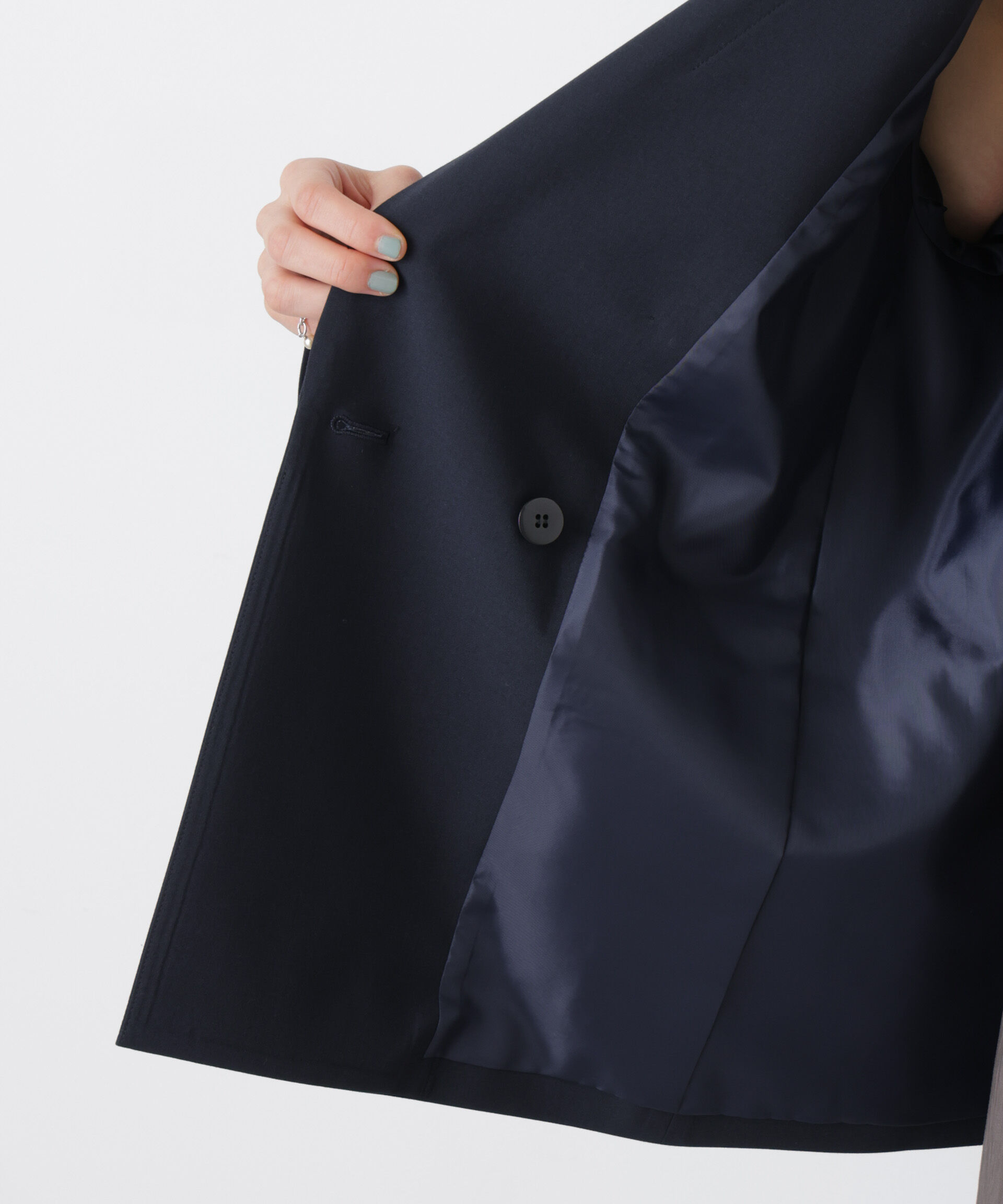 nano･universe「トロストレッチダブルジャケット(セットアップ可)」|テーラードジャケット|