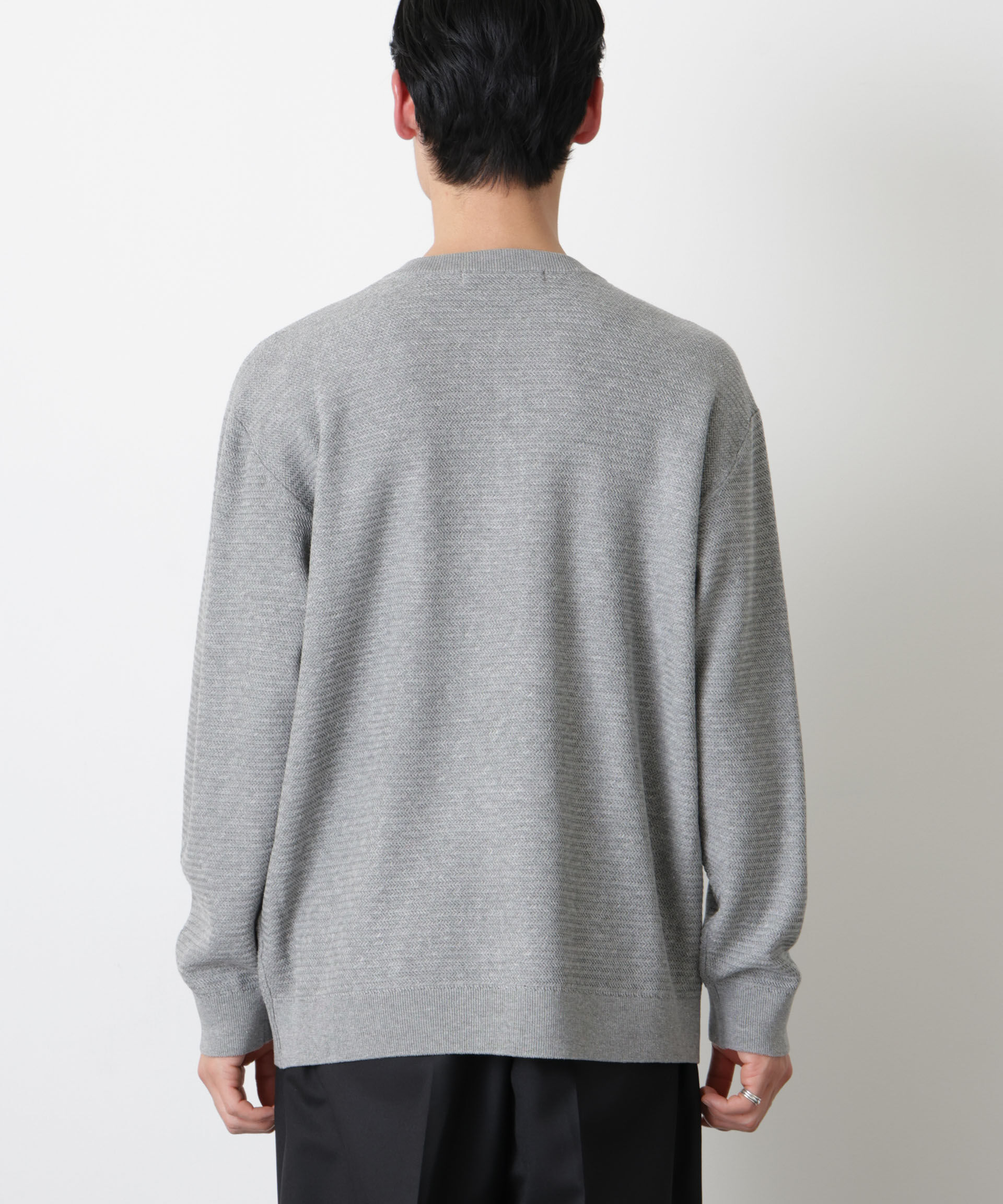 nano･universe「テクスチャーヘンリーネックニット」|ニット・セーター|