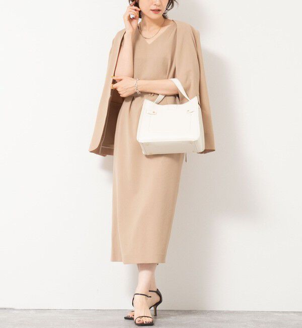 NOLLEY'S「ウォッシャブルエコボイル2WAYワンピース」|ワンピース|キャメル