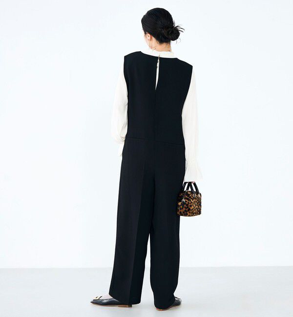 NOLLEY'S「ウォッシャブルVネックサロペット」|オールインワン|