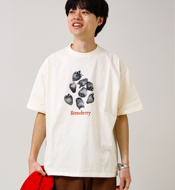 GLOSTER「【モノトーン果実図鑑】フルーツプリントTシャツ」|Tシャツ・カットソー|