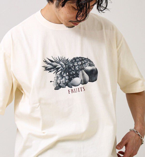 GLOSTER「【モノトーン果実図鑑】フルーツプリントTシャツ」|Tシャツ・カットソー|ホワイト系その他4