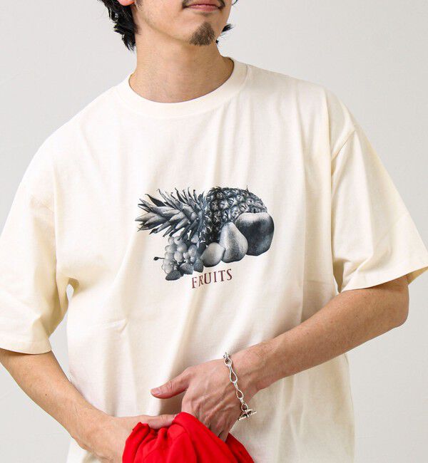 GLOSTER「【モノトーン果実図鑑】フルーツプリントTシャツ」|Tシャツ・カットソー|
