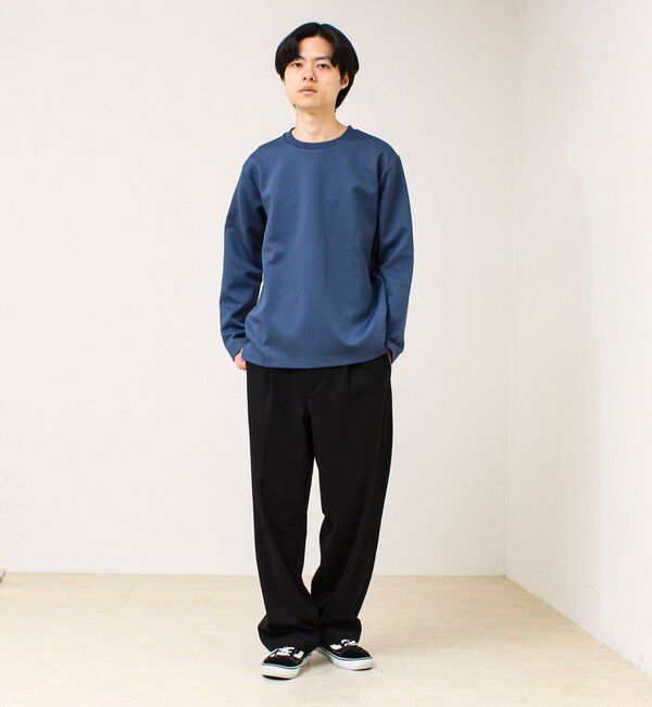 GLOSTER「【素材で魅せる】フクレリンクスジャガードロンT」|Tシャツ・カットソー|