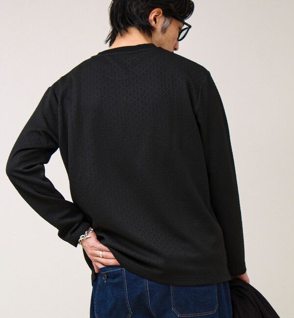 GLOSTER「【素材で魅せる】フクレリンクスジャガードロンT」|Tシャツ・カットソー|