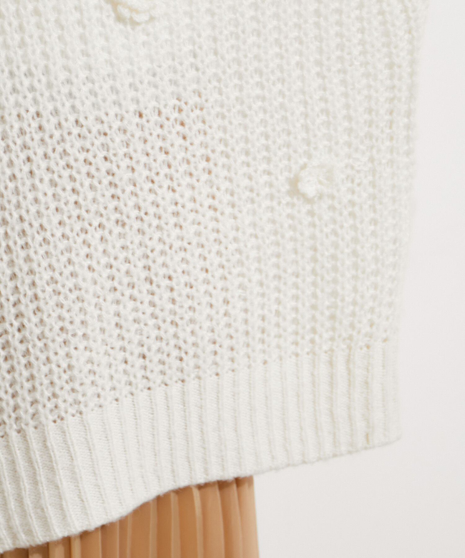 VIS「お花ぽんぽんシアーニット」|ニット・セーター|