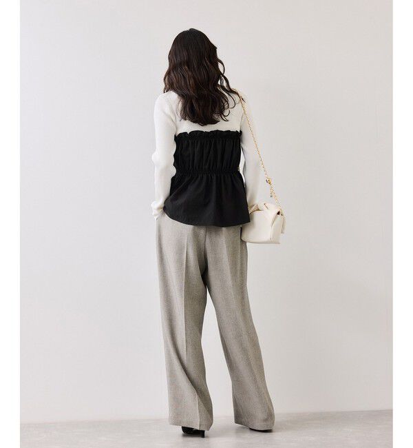 VIS「シャーリングビスチェドッキングニット/イージーケア」|ニット・セーター|