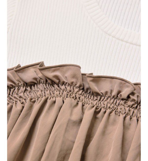 VIS「シャーリングビスチェドッキングニット/イージーケア」|ニット・セーター|