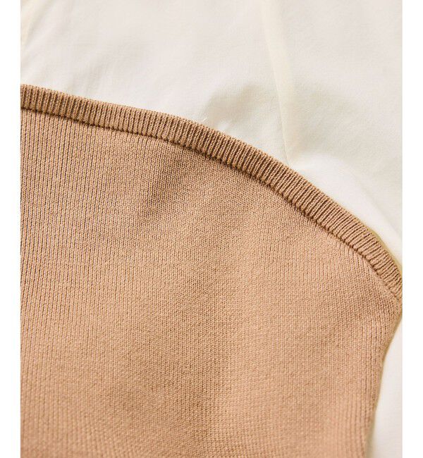 VIS「ペプラムニットドッキングブラウス」|シャツ・ブラウス|