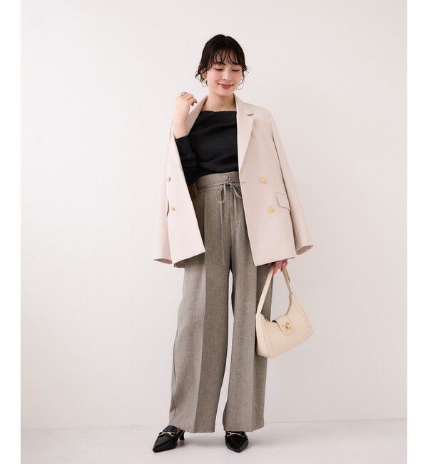 VIS「ドレープオフショルダーリブニット/イージーケア」|ニット・セーター|