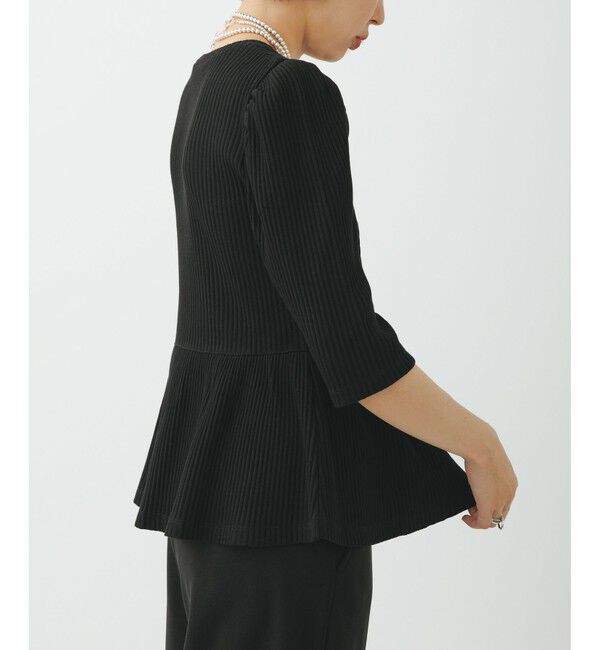 ADAM ET ROPE'「【WEB限定】ハーフスリーブペプラムカットソー」|Tシャツ・カットソー|