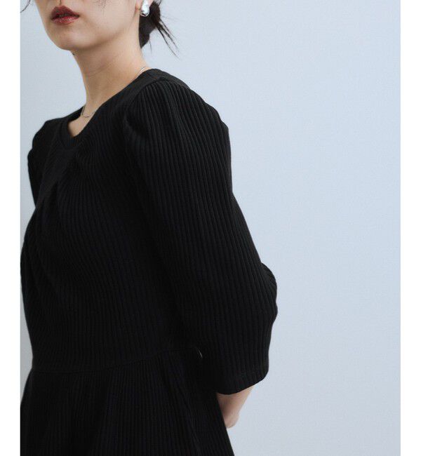 ADAM ET ROPE'「【WEB限定】ハーフスリーブペプラムカットソー」|Tシャツ・カットソー|