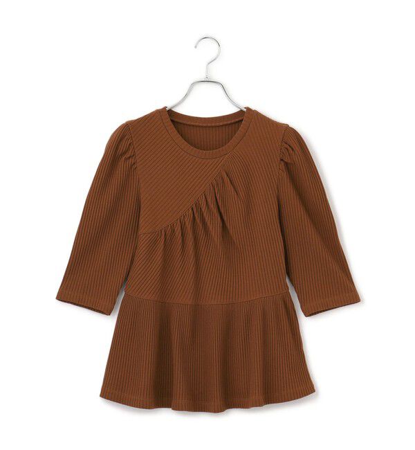 ADAM ET ROPE'「【WEB限定】ハーフスリーブペプラムカットソー」|Tシャツ・カットソー|