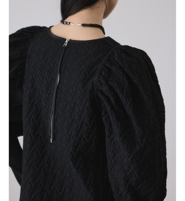 ADAM ET ROPE'「ジャガードコンビギャザートップス」|Tシャツ・カットソー|