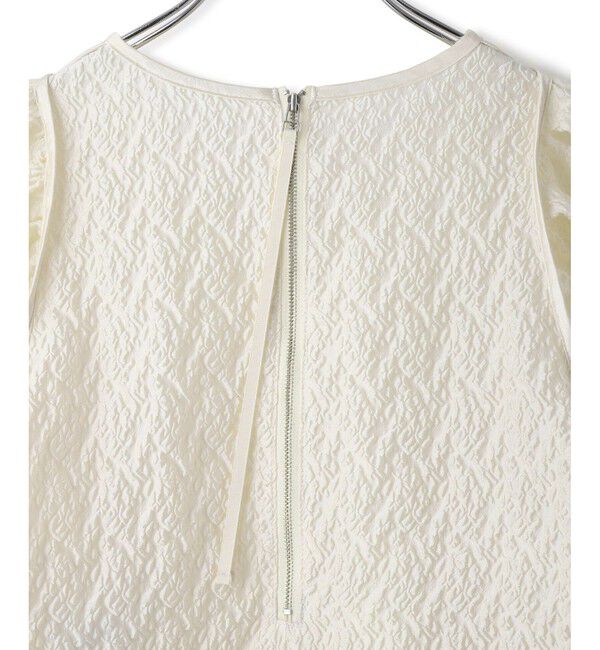 ADAM ET ROPE'「ジャガードコンビギャザートップス」|Tシャツ・カットソー|