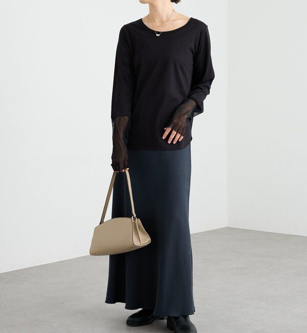  「【レイヤードに最適】チュールキリカエカットソー」|Tシャツ・カットソー|