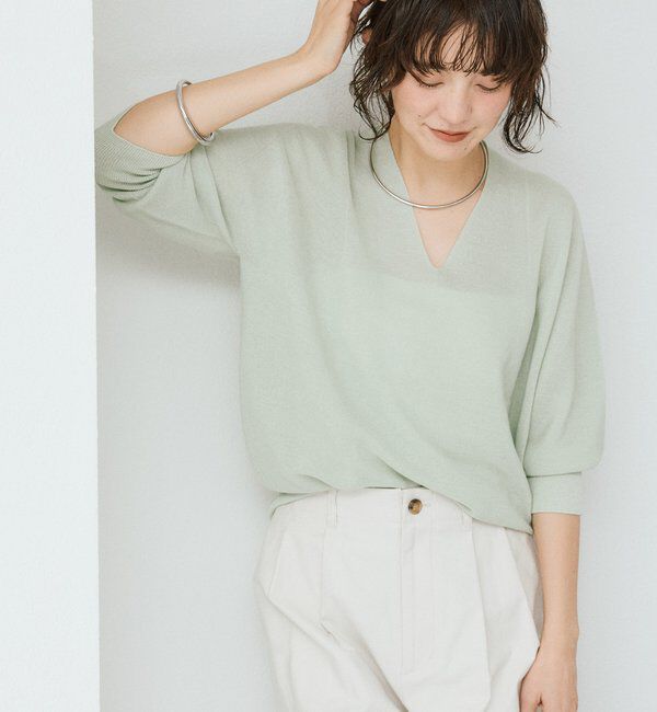  「予約【軽くしなやかな着心地】ライトギマバックボリュームニット」|ニット・セーター|
