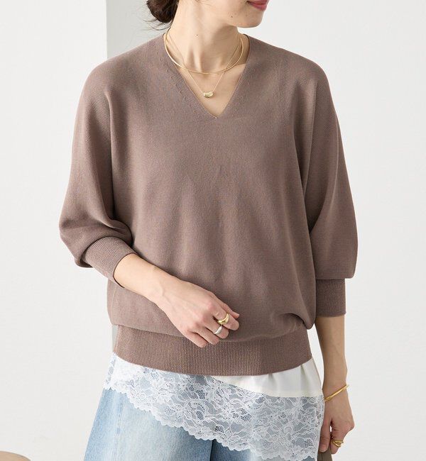  「予約【軽くしなやかな着心地】ライトギマバックボリュームニット」|ニット・セーター|