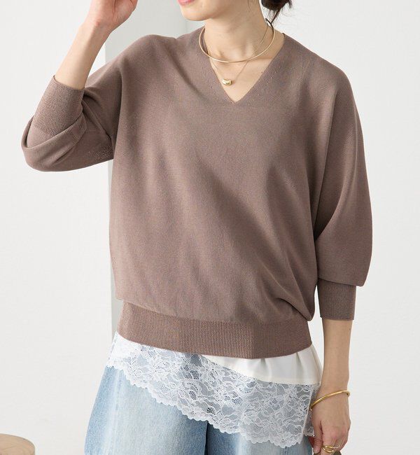  「予約【軽くしなやかな着心地】ライトギマバックボリュームニット」|ニット・セーター|