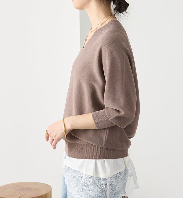  「予約【軽くしなやかな着心地】ライトギマバックボリュームニット」|ニット・セーター|