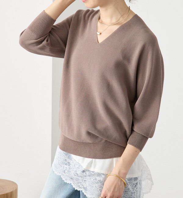  「予約【軽くしなやかな着心地】ライトギマバックボリュームニット」|ニット・セーター|