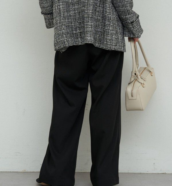  「【美シルエット】【手洗い可】タックワイドパンツ２」|チノ|