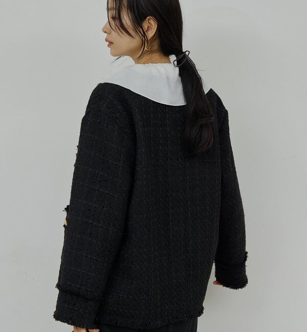  「ミックスヤーンツイードジャケット」|ベスト・ジレ|