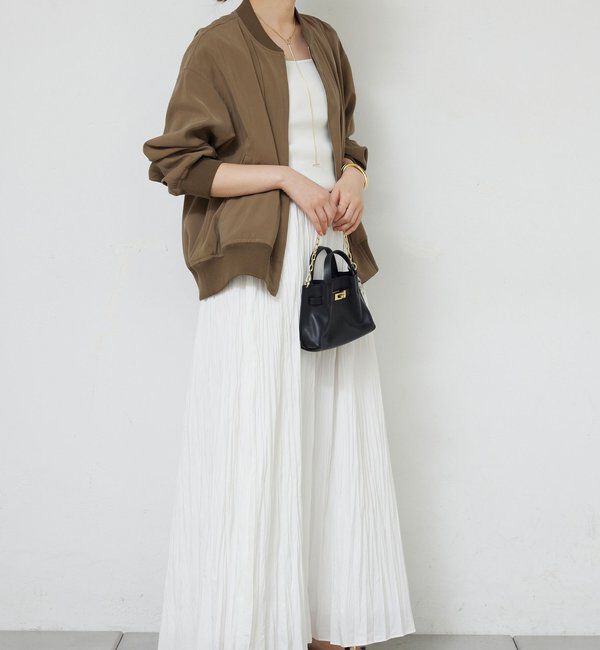  「【人気BZが素材を変えて再登場！】サテンブルゾン」|ブルゾン・スタジャン|