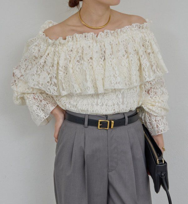  「オフショルレースブラウス」|シャツ・ブラウス|
