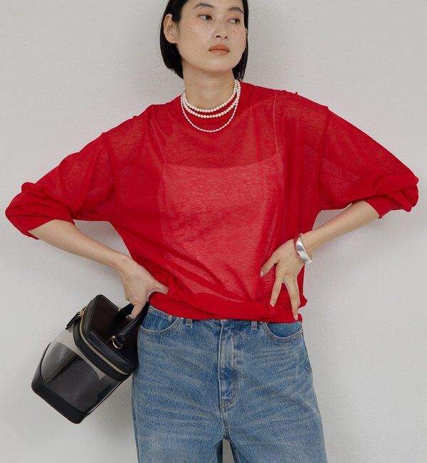  「コットンシアーニット」|ニット・セーター|