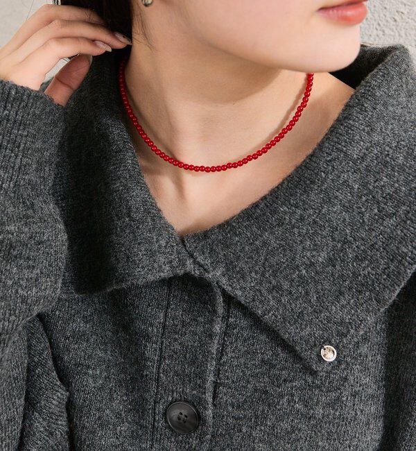  「カラービーズネックレス」|リング|