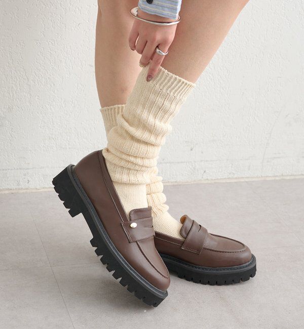  「チャーム付きボリュームローファー」|その他|ダークブラウン