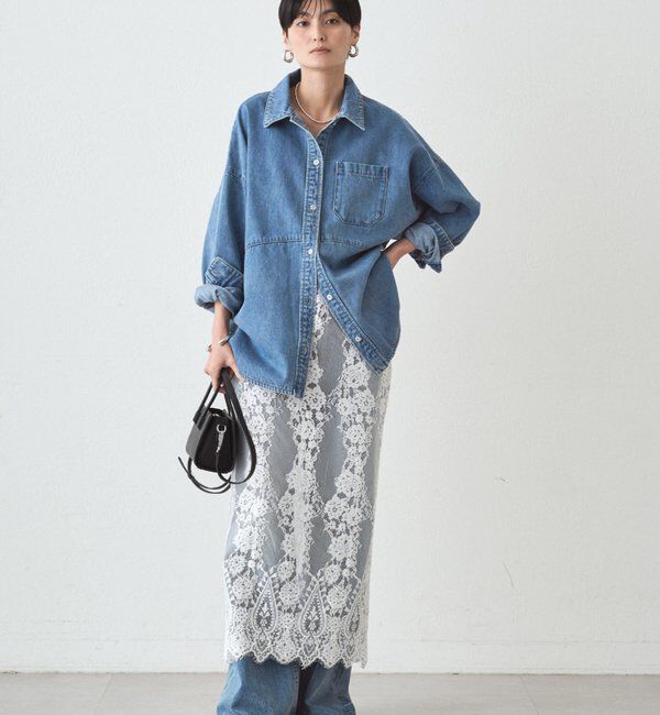  「スウィッチデニムシャツ/ブルー」|シャツ・ブラウス|