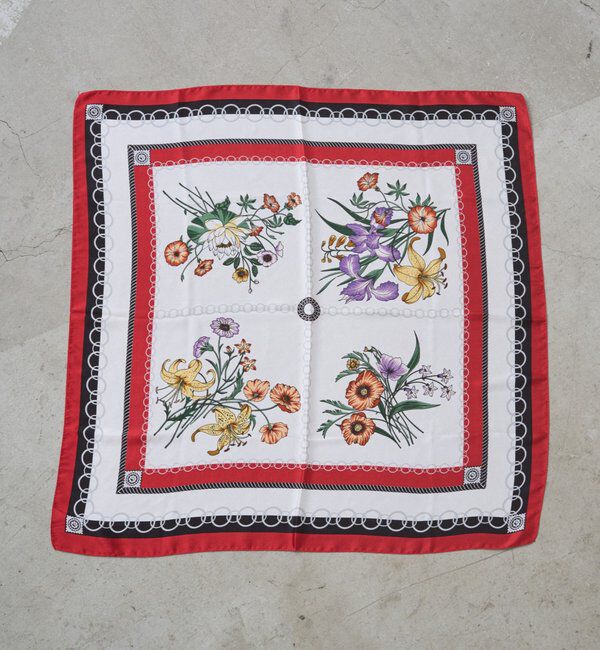  「【GALENA/ガレナ】クラシックフラワースカーフ」|マフラー|