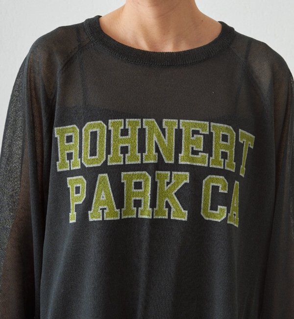  「シアーカレッジロゴプリントニット」|ニット・セーター|