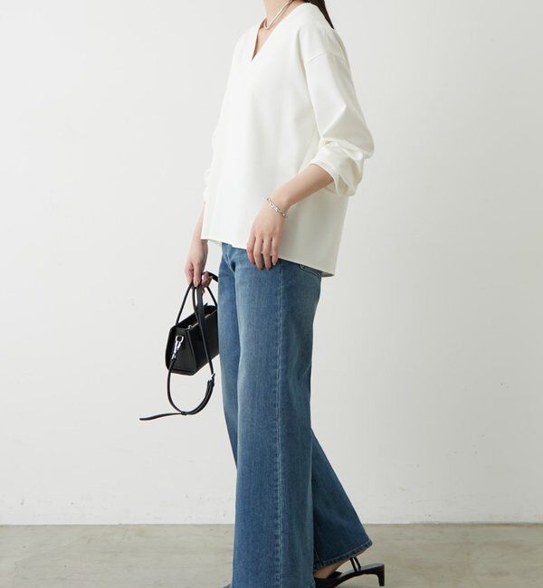  「ダブルクロスVブラウス」|シャツ・ブラウス|