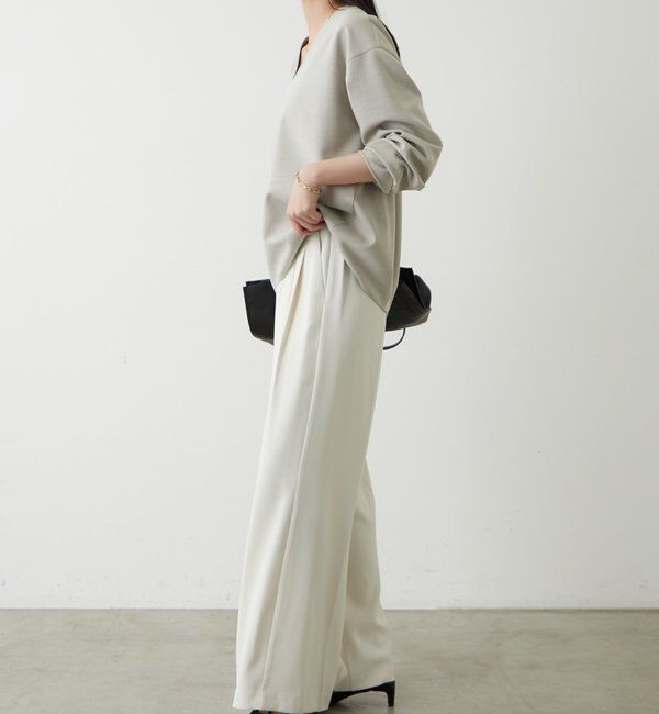  「ダブルクロスVブラウス」|シャツ・ブラウス|