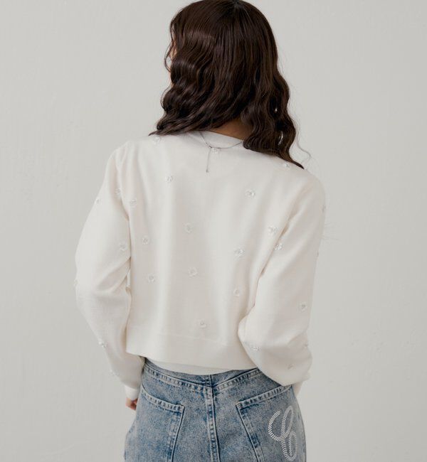  「【SALON by Chico】フラワービーズアンサンブルカーディガンセット」|カーディガン|