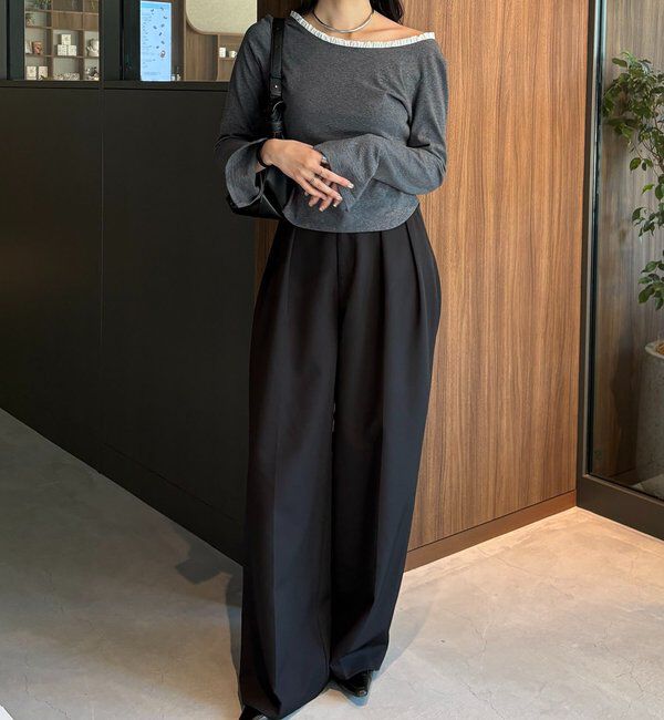  「〈C.L〉フリル襟ボートネックTシャツ」|Tシャツ・カットソー|