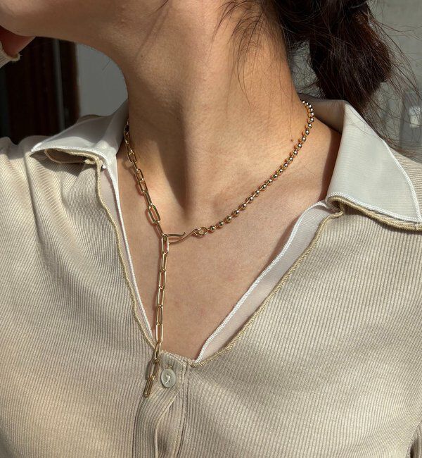  「〈GOLDY/ゴールディ〉ボールチェーンMIXネックレス」|リング|