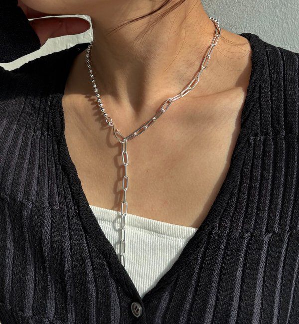  「〈GOLDY/ゴールディ〉ボールチェーンMIXネックレス」|リング|シルバー