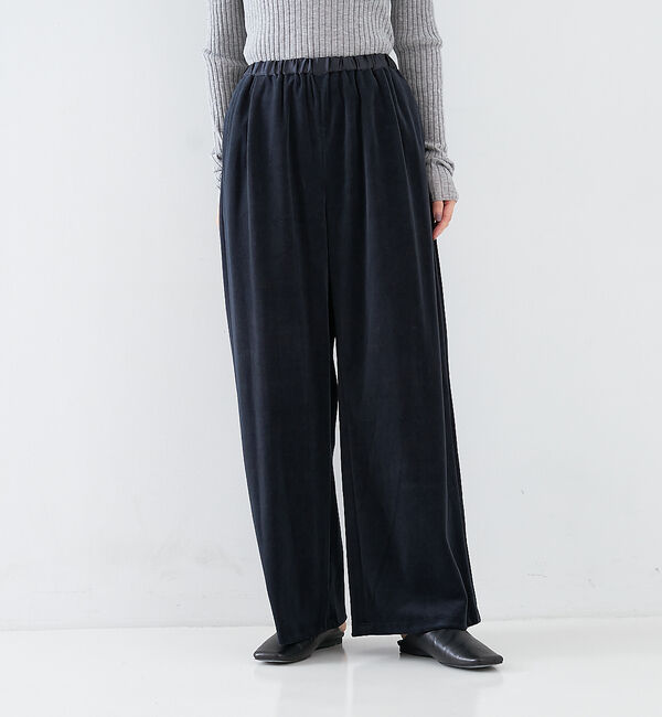 collex「【手洗い可能】ベロアセミワイドパンツ」|その他|