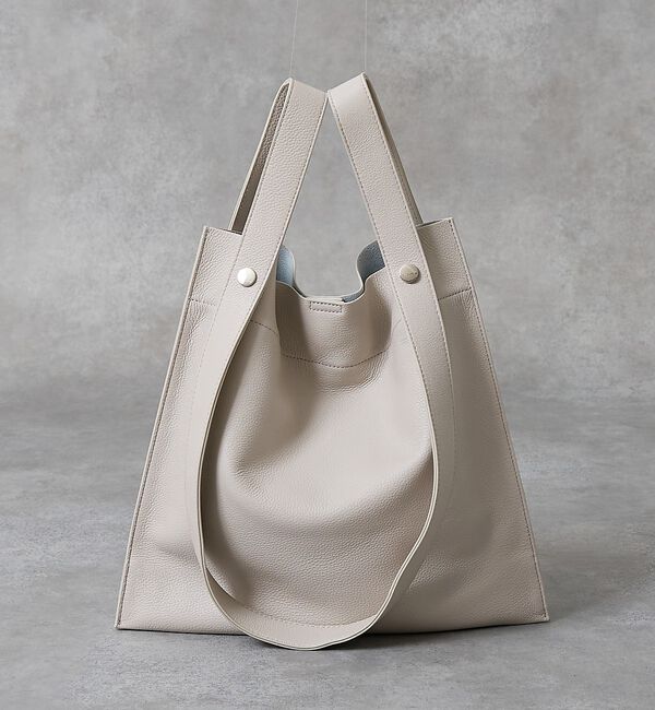 collex「【WEB限定】【BEAURE/ヴュレ】カウレザー 2WAY ハンドル トートバッ」|トートバッグ|アイボリー