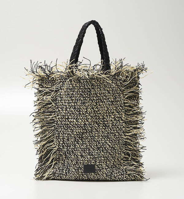 collex「【Swaraj /スワラージ】手編み ラフィア フリンジ トートバッグ」|トートバッグ|